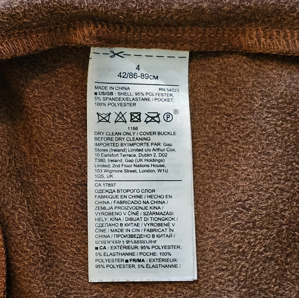 Banana Republic Camel Brown Faux Suede Wrap Mini Skirt - Picture 4 of 4